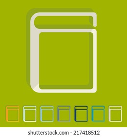 Flat design: book