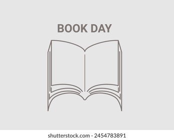 flat design book day vector illustration
