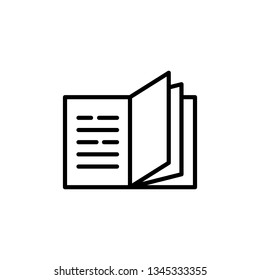 flat design book icon line
