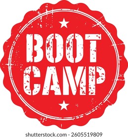 Flat design boot camp stamp
