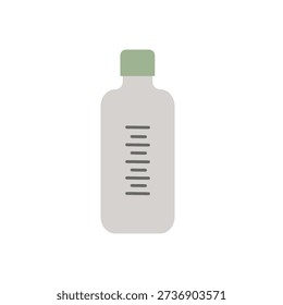 Flat Design Bottle with Measurement Markings. Water bottle. Drink bottle. Measurement bottle. 