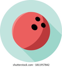 Flat design Bowling Ball. Vector.