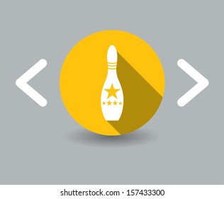 flat design bowling icon
