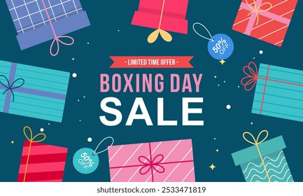 Plano Design Boxing Day Big Sale Banner Background