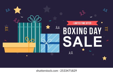 Plano Design Boxing Day Big Sale Banner Background