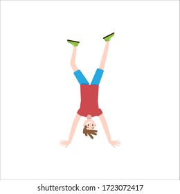Flat design boy character, vector illustration
