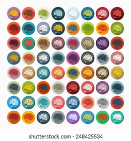 Flat design: brain