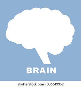  Flat Design brain icon,Vector Illustration
