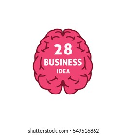 Flat Design Of Brain With Sign