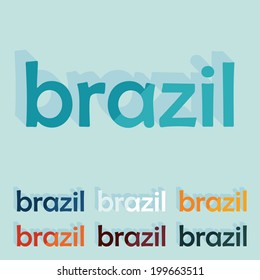 Flat design: Brazil
