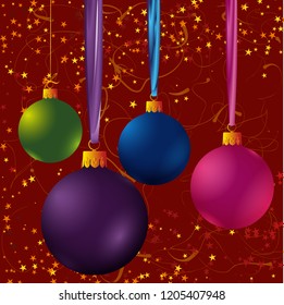 Flat design bright color christmas decoration ornamental ball vector set.