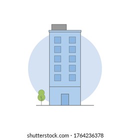 Flat design building city vector illustration