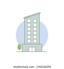 Ilustración del vector de la ciudad de diseño plano