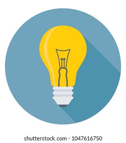 
Flat design of bulb, innovative idea concept

