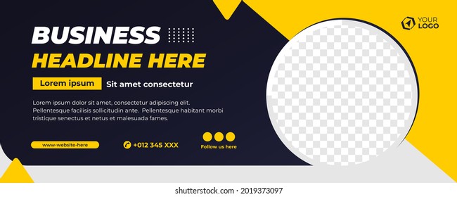 flat design business banner template