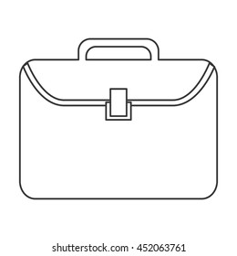 flat design business briefcase icon vector illustration