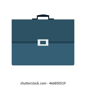 flat design business briefcase icon vector illustration