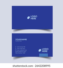Flat Design Business Card. Modern Professional Business Card Template.