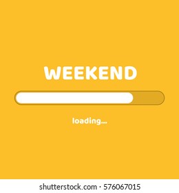 Flat design. Business concept. Vector illustration. Loading weekend