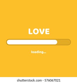Flat design. Business concept. Vector illustration. Loading love
