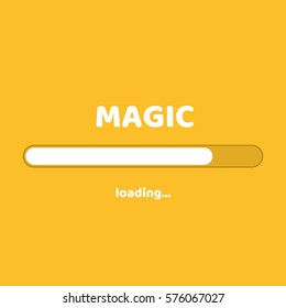 Flat design. Business concept. Vector illustration. Loading magic