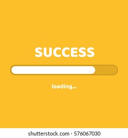 Flat design. Business concept. Vector illustration. Loading success