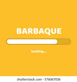 Flat design. Business concept. Vector illustration. Loading barbaque