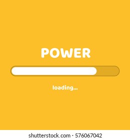 Flat design. Business concept. Vector illustration. Loading power