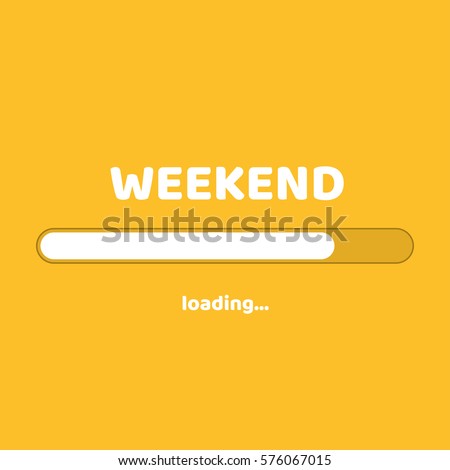 Flat design. Business concept. Vector illustration. Loading weekend