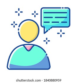 Flat Design Business Icon chat message people Flat Design Vector Premium EPS10