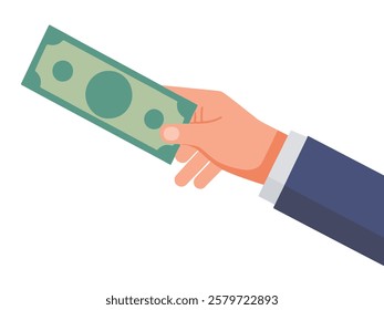 Flat Design of Business Idea Exchange Light Bulb and Money