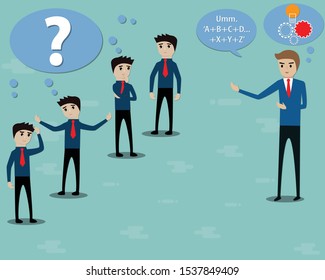 Flat design of business leadership concept,Business communication skill concept,vector illustration