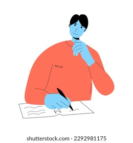 pensamiento del hombre de negocios de diseño plano