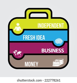 flat design for business plan