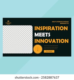 Flat design business plan YouTube cover