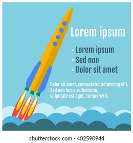 Flat design business startup