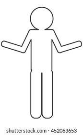 flat design businessman pictogram icon vector illustration