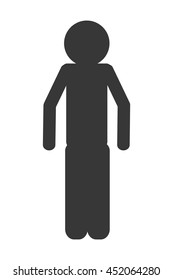 flat design businessman pictogram icon vector illustration