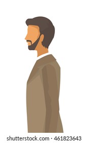 flat design businessman profile icon vector illustration
