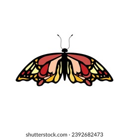 Flat design butterfly vector illustration art