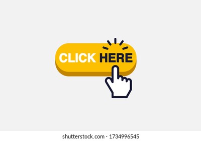 
Flat design of button click here
