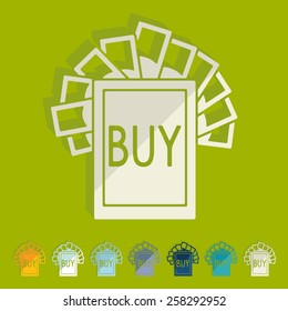 Flat design. buy sign