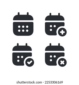 Flat design calendar icon simple design