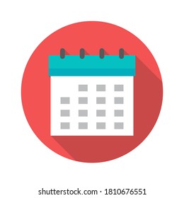 flat design calendar icon vector