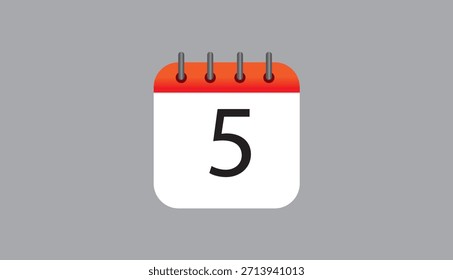 Flaches Design Kalender Symbol Vektorgrafik (Datum, Zeitverwaltung, Plansymbol)