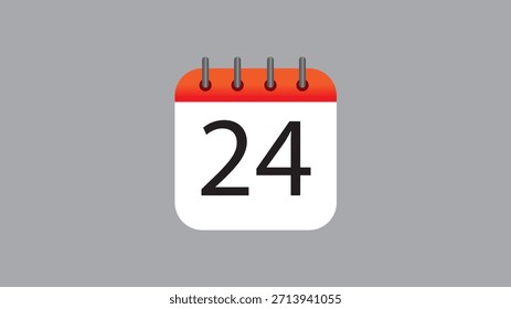 Flaches Design Kalender Symbol Vektorgrafik (Datum, Zeitverwaltung, Plansymbol)