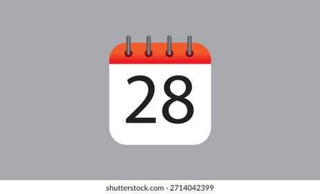 Ilustração de vetor de ícone de calendário de design plano (data, gerenciamento de tempo, símbolo de cronograma)