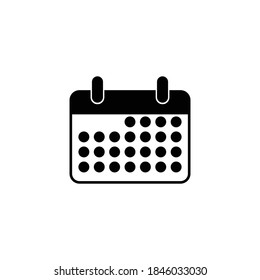 Flat design calendar vector icons white color background
