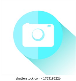 flat design camera icon, vector