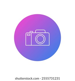 flat design camera vector icon
